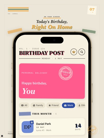 Birthday Card Maker & Reminder iPad screenshot