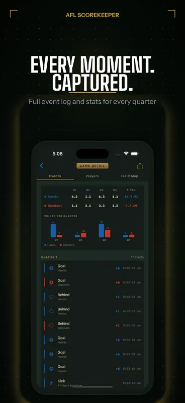 AFL ScoreKeeper: Footy Scorer screenshot 5 of 10