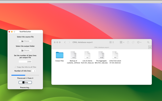 ‎TextFileCutter Screenshot