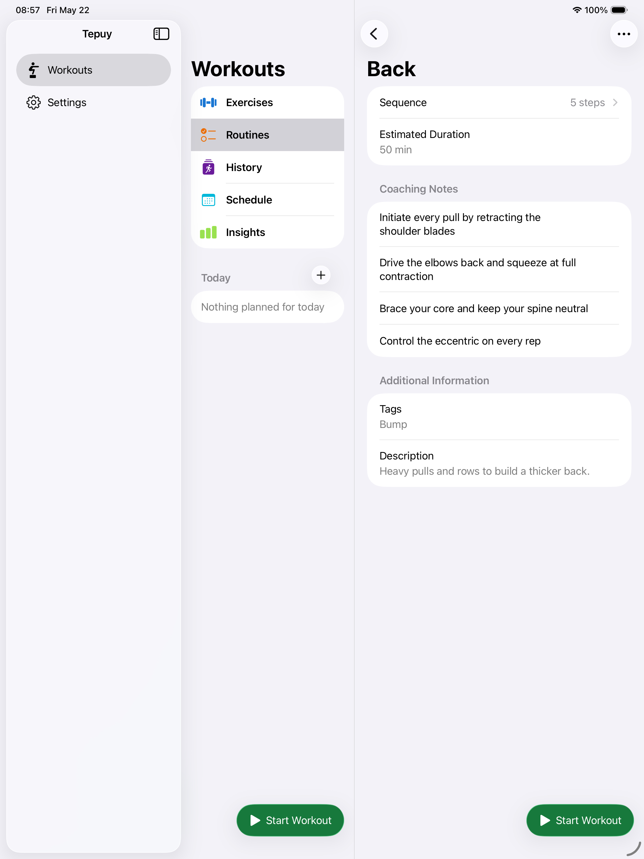 Tepuy: Workout Tracker & Log