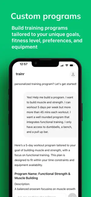 trainr - AI Workout Partner screenshot 2