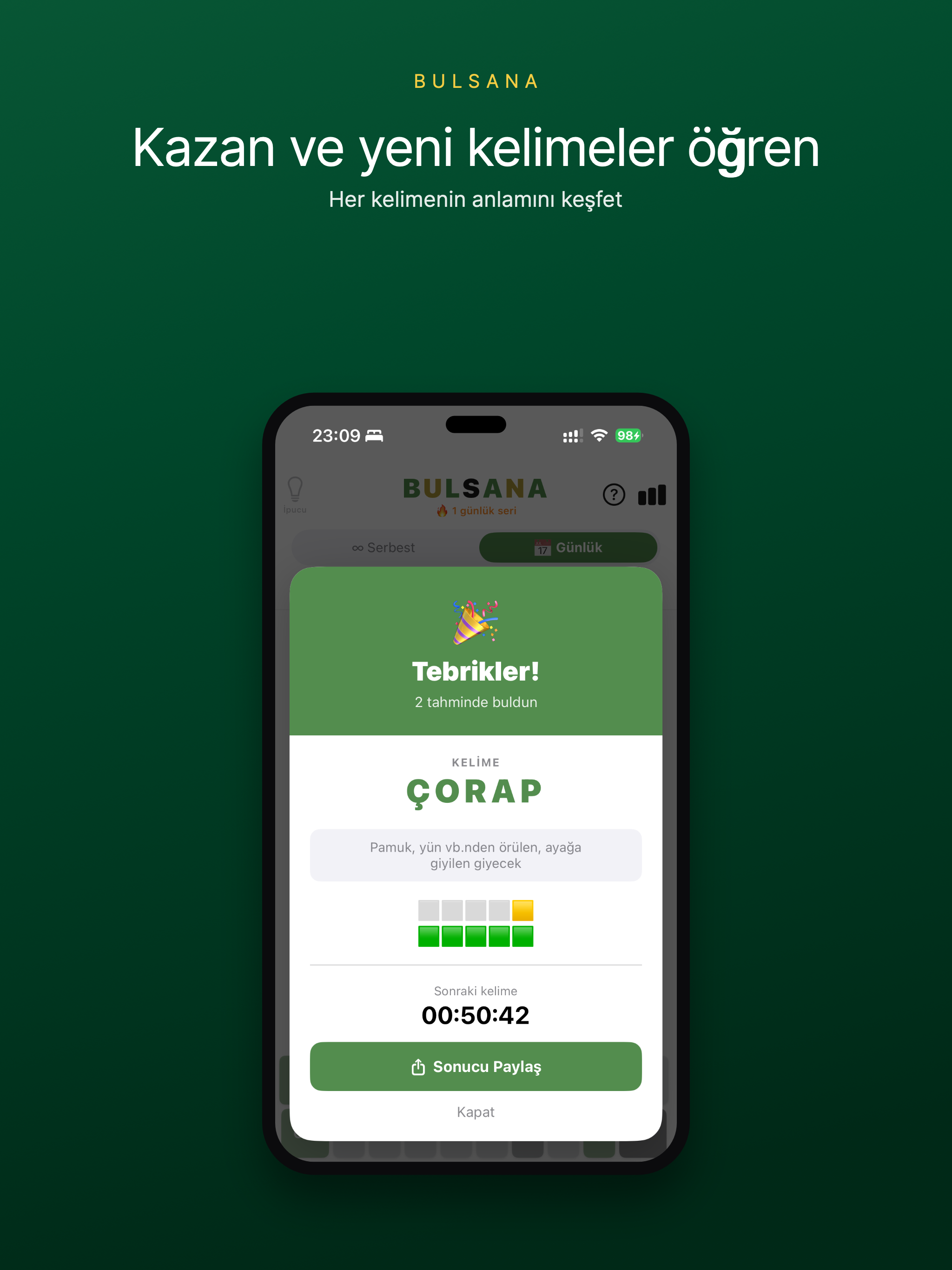 Bulsana - Kelime Tahmin Oyunu screenshot 8