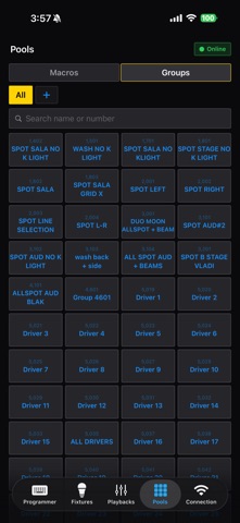 MA3 Remote iPhone screenshot