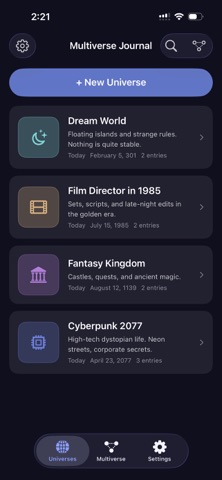 Multiverse Journal Screenshot 1 of 6