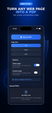 Web to PDF – Save Pages Screenshot 1 of 5
