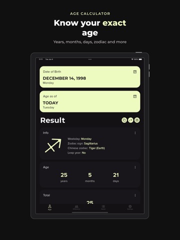 Age Calculator: Days Counter iPad screenshot