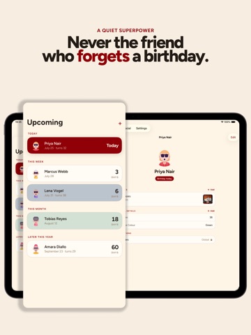 Presented: Birthday Countdown iPad screenshot