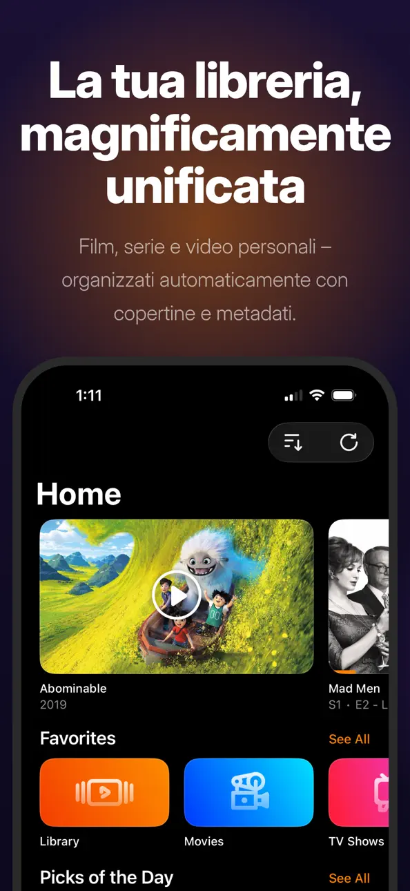 Infuse Plus screenshot 1 - iOS app interface