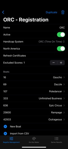 Regatta Score screenshot