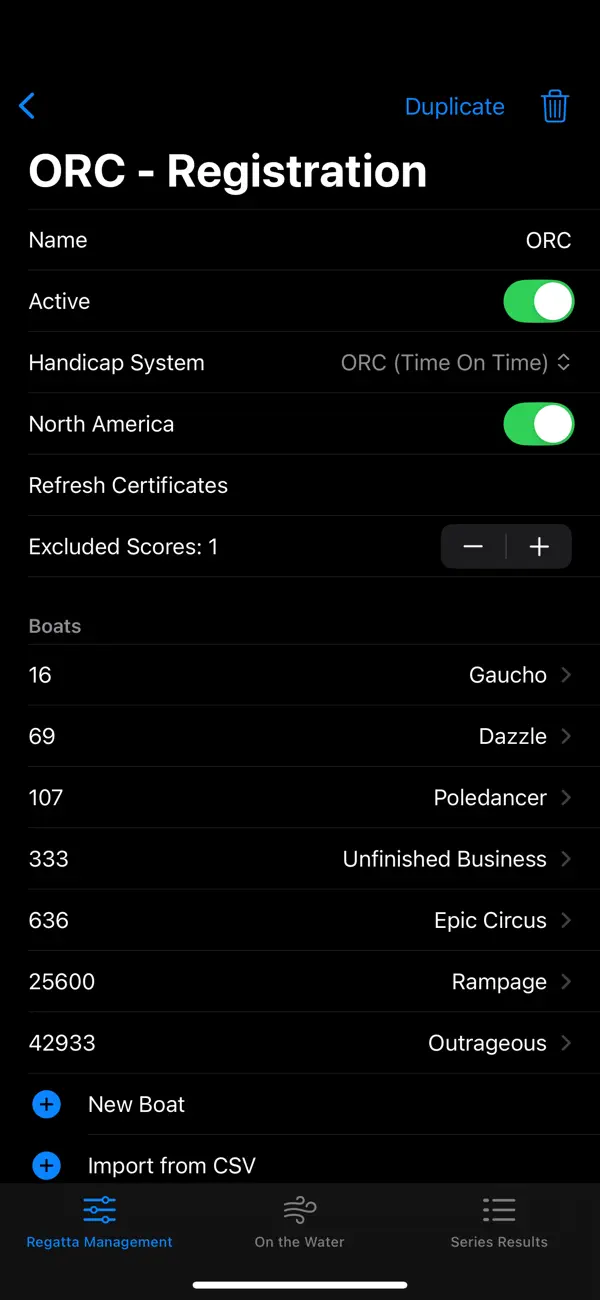 Screenshot #1 pour Regatta Score