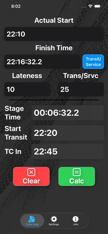 Rally Time Card Calculator screenshot 4 of 4