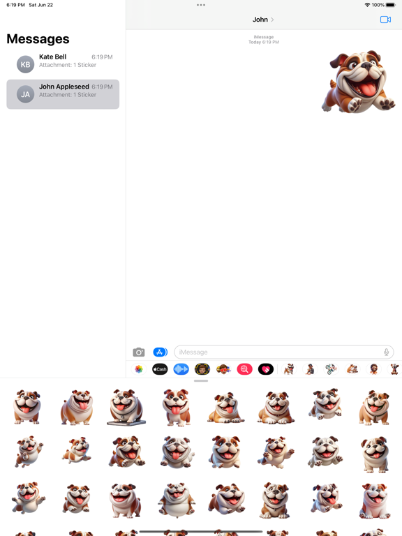 Screenshot #4 pour Happy Bulldog Stickers