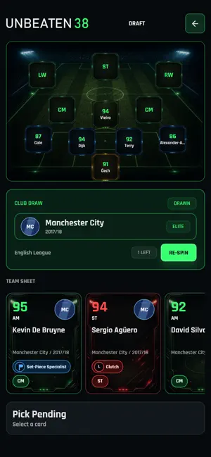 Unbeaten 38: Football Draft screenshot 3