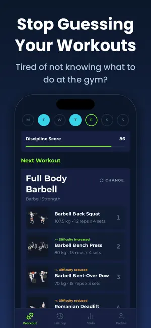 MoveIron: Workout Progression screenshot 1