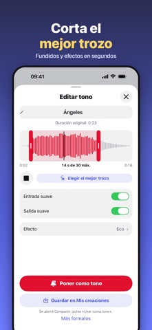 Captura de pantalla de la aplicación