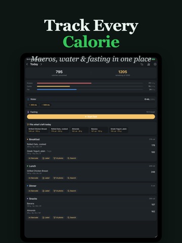 Counted: Calorie & Macro Track iPad screenshot