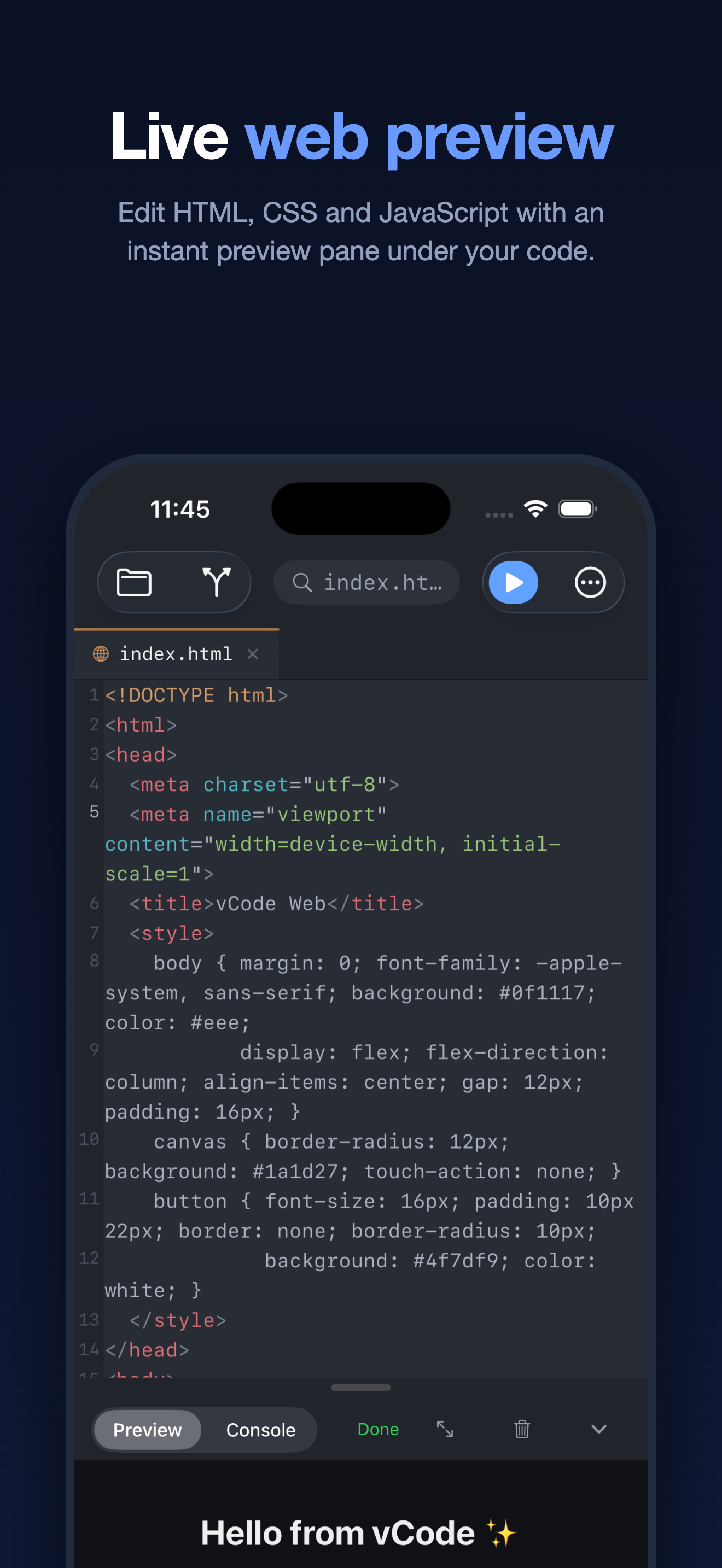 Visual Code Editor - vCode screenshot 6