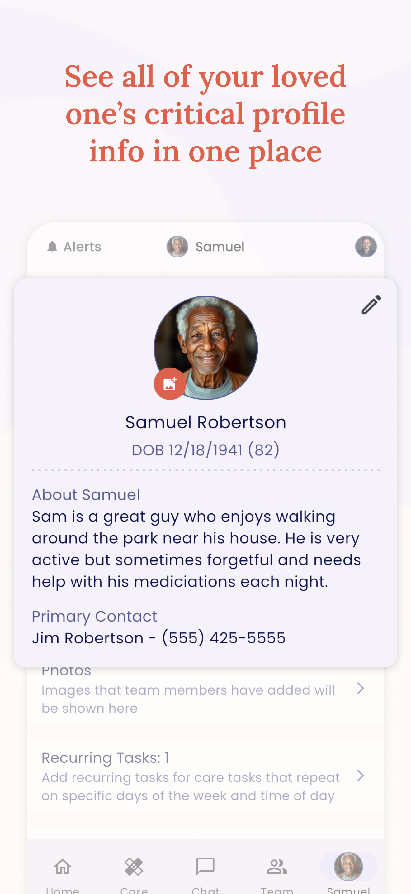 Nanaroo Care Tracker
