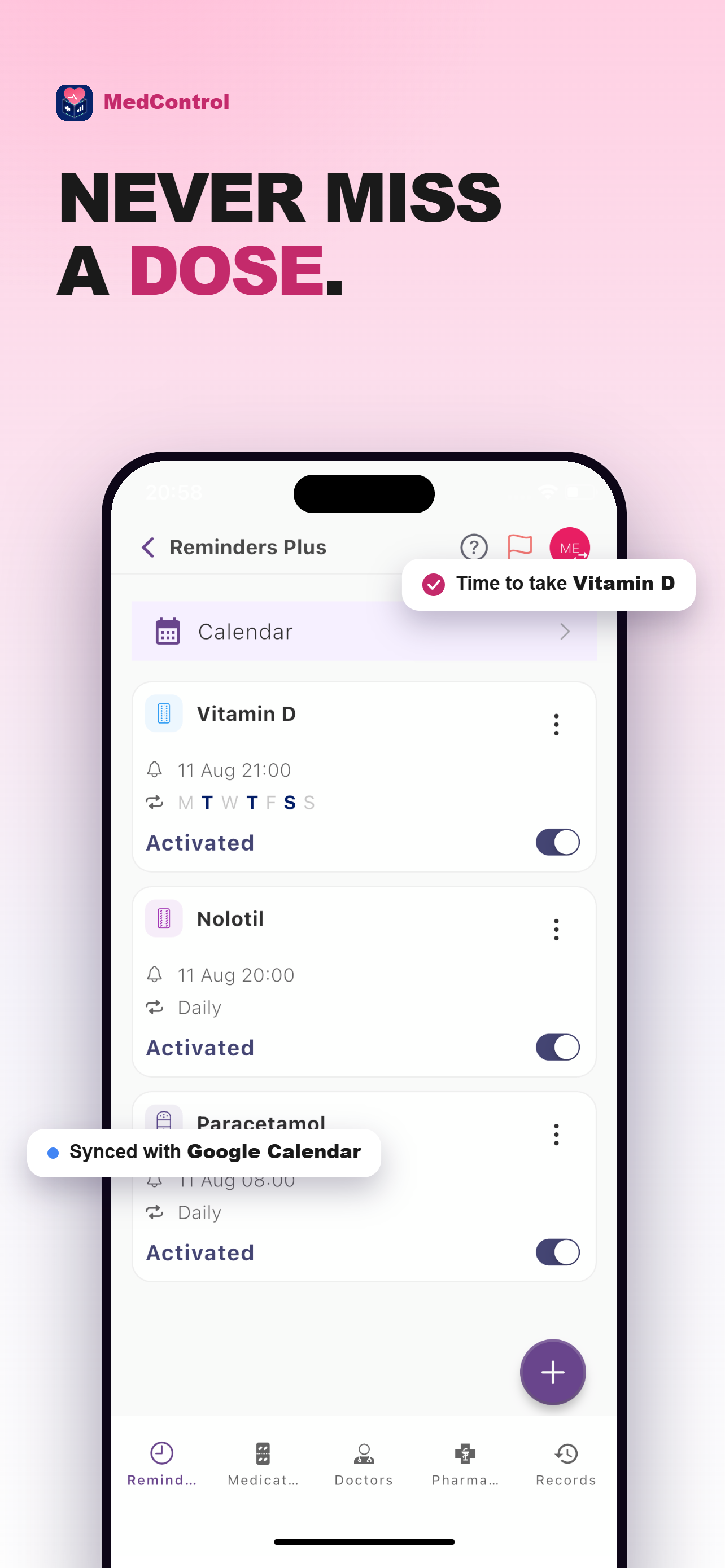 MedControl: Pill & Health Log screenshot 2