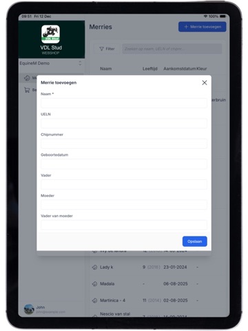 VDL Stud iPad screenshot