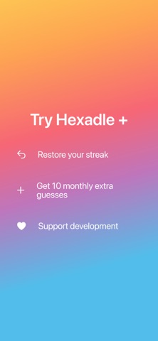 Hexadle: Daily Color Puzzle iPhone screenshot