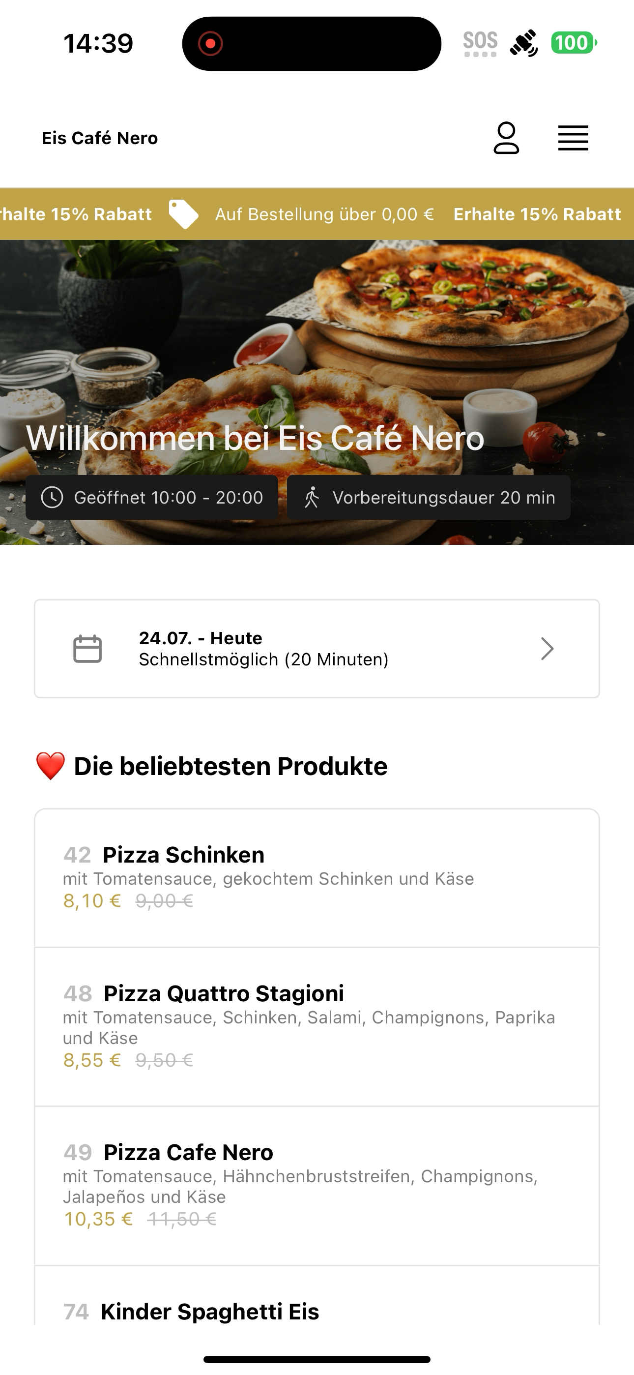 Eis Café Nero screenshot 5