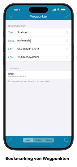Скриншот OpenSeaMap на iPhone 5