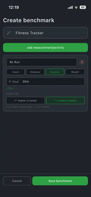Benchline: Progress Tracker screenshot 2