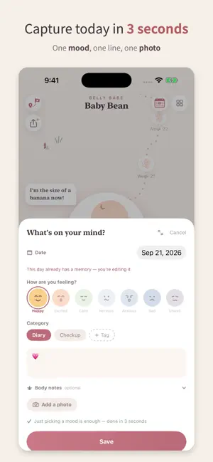 Belly Babe: Pregnancy Journal screenshot 2