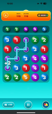 Number Match Brain Puzzle 2026 iPhone screenshot