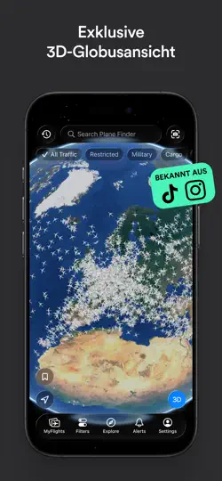 Screenshot von Plane Finder ⁃ Flight Tracker auf dem iPhone 4