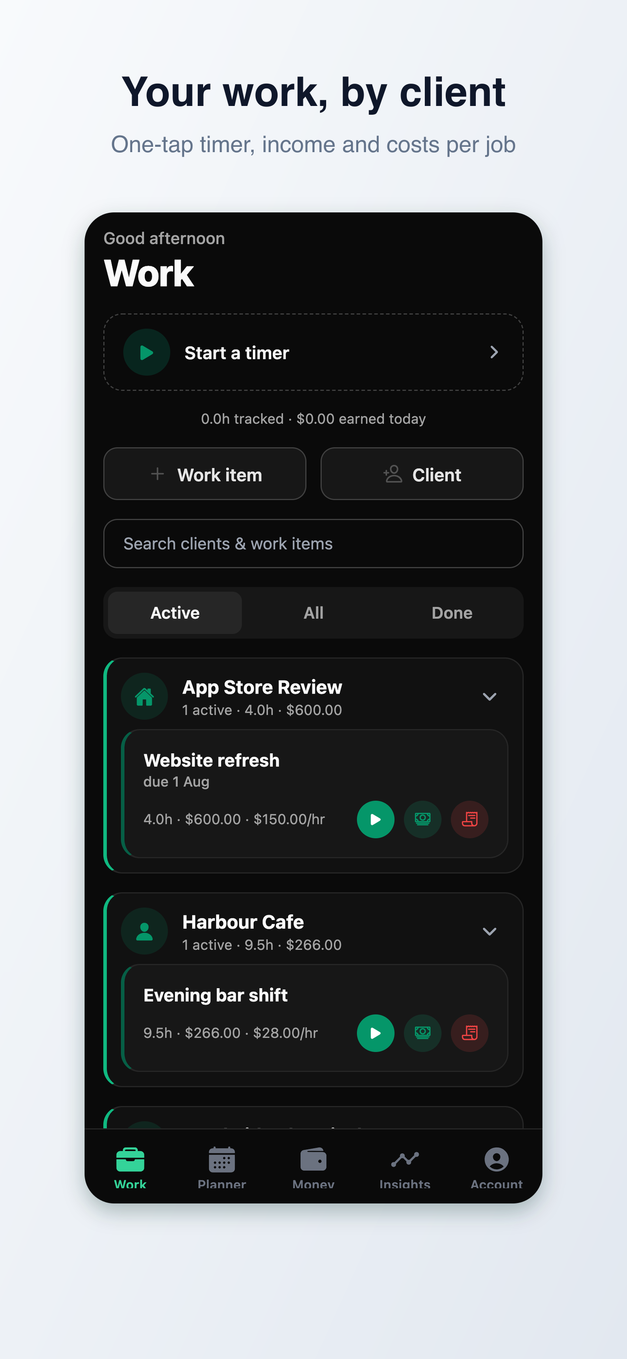 Ownwork: Self-Employed Tracker