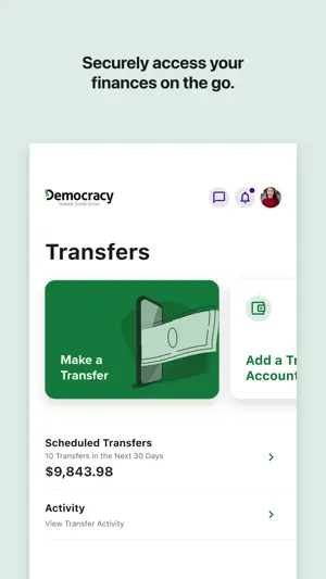 Democracy FCU Mobile screenshot 2