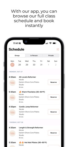 Eastern Shore Core Pilates screenshot