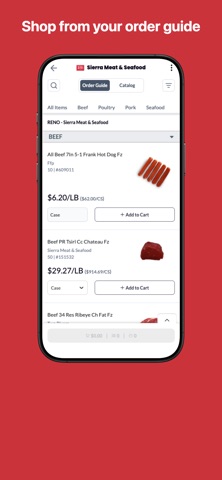 Sierra Meat & Seafood Company iPhone screenshot