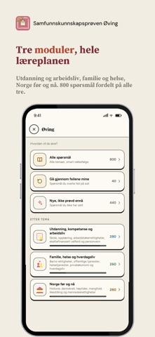 Samfunnskunnskapsprøven Øving screenshot 6