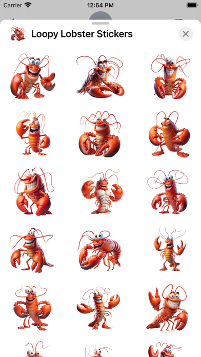 Screenshot #1 pour Loopy Lobster Stickers