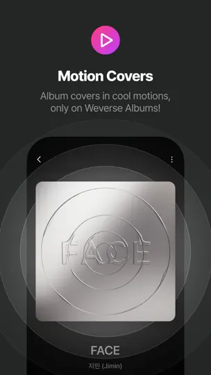 Capture d'écran de Weverse Albums sur iPhone 5