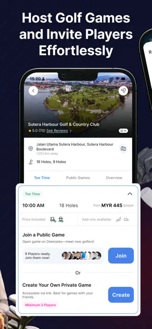 Deemples - Find Golf Buddies iPhone screenshot 3