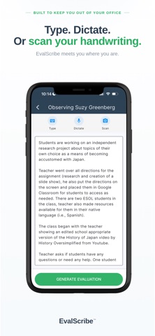 EvalScribe iPhone screenshot