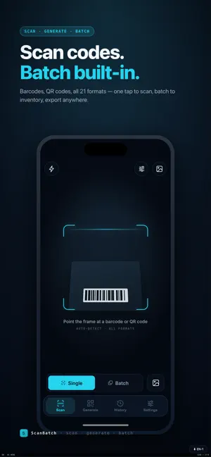 ScanBatch · QR Code Scanner screenshot 1
