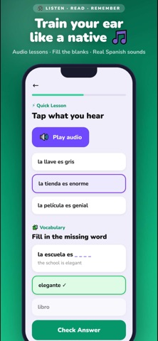 habla: Learn Spanish & Games iPhone screenshot