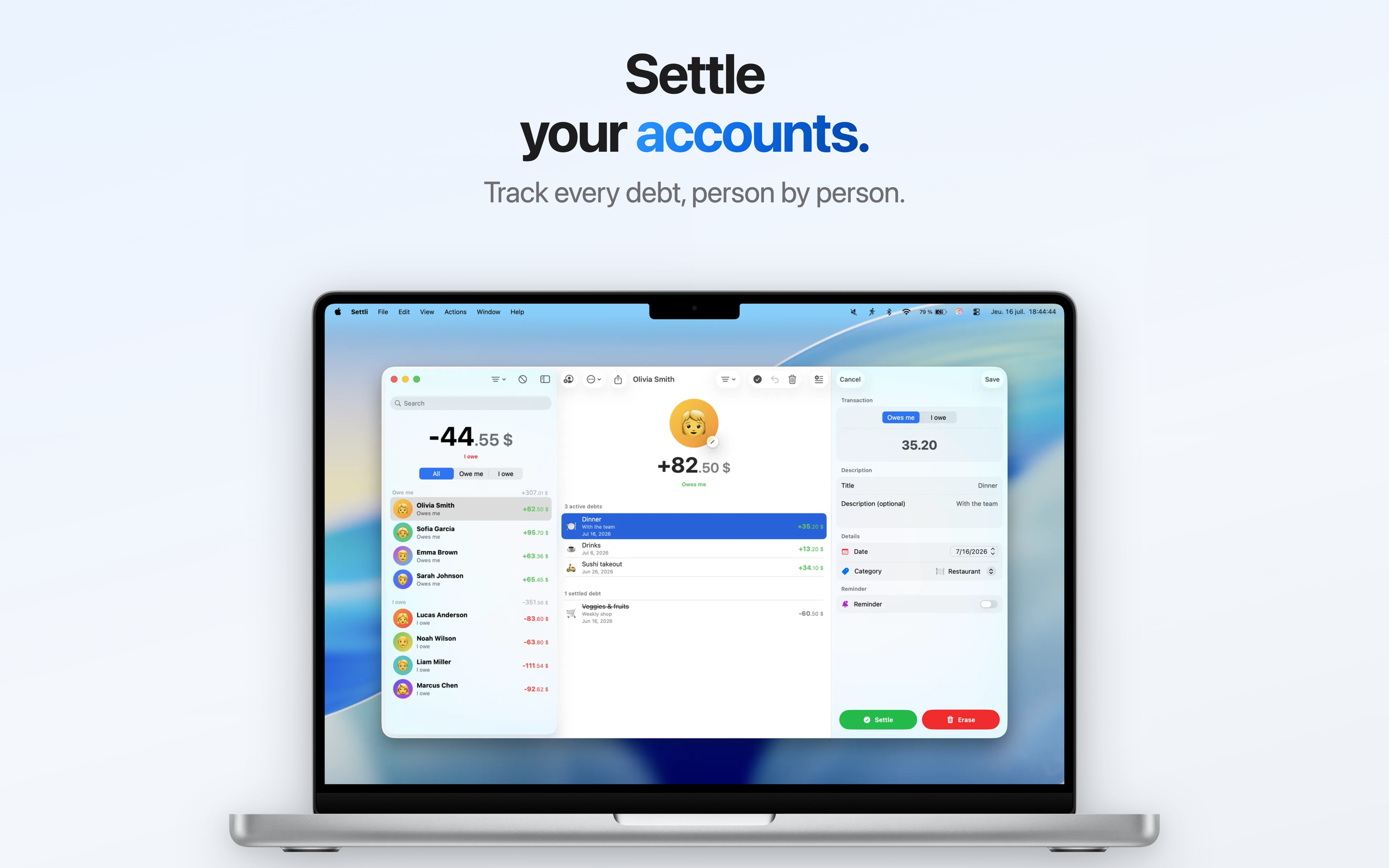 Settli - Settle your accounts. screenshot 18