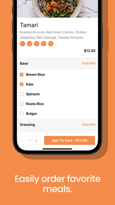 Roots Natural Kitchen Ordering Screenshot
