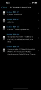 AL Criminal Code Title 13A Law screenshot #7 for iPhone