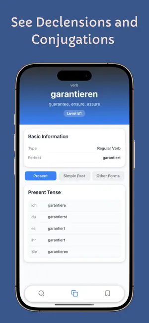 German Flashcards & Wordlist screenshot 1