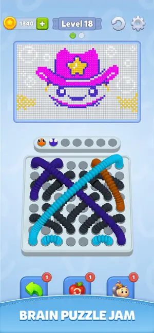 Wiggle Tangle - Thread Puzzle screenshot 1