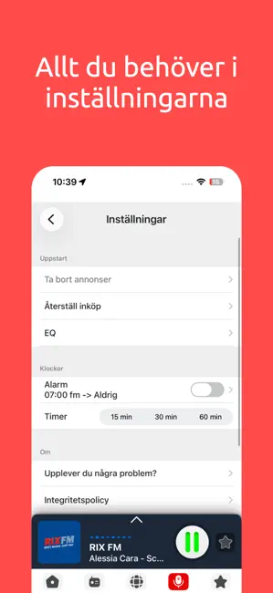 Radio Sverige FM / Webbradio iPhone screenshot 5