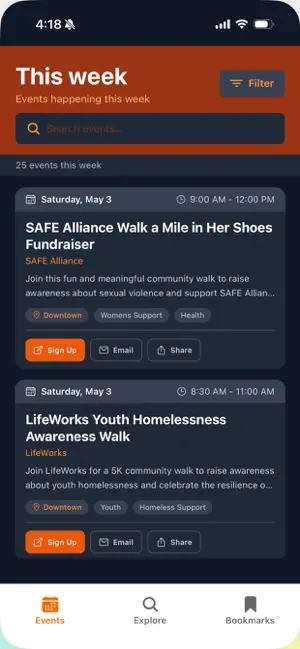 Volunteer Austin screenshot 1