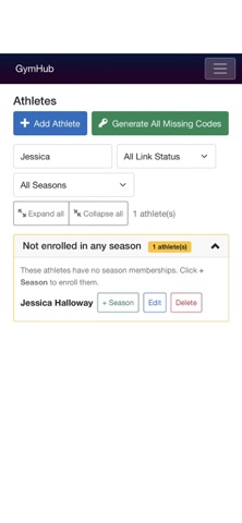 GymHub Team Manager iPhone screenshot